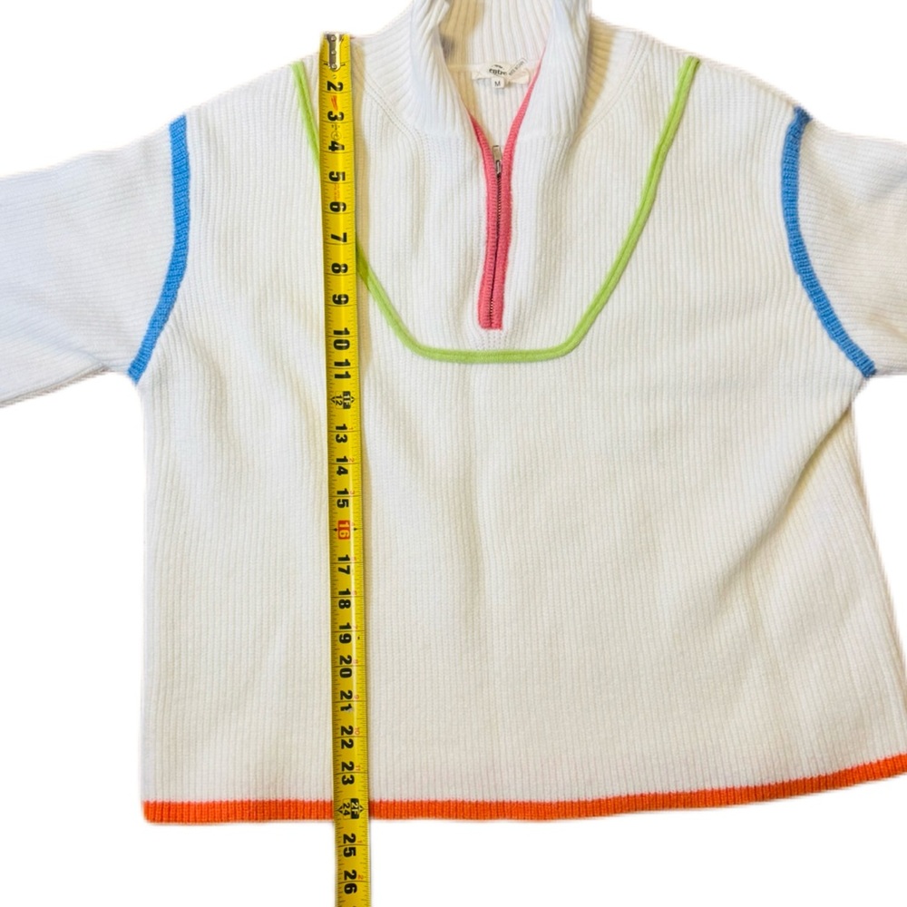 Entro "Calling On You" Ecru Half Zip Sweater - Size Medium - EUC - Picture 8 of 8
